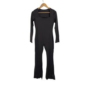 Chic Deep Gray Long Sleeve Jumpsuit